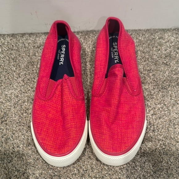 Sperry Shoes - Sperry Pink Loafer Shoes with Elastic Stretch - Size 7.5